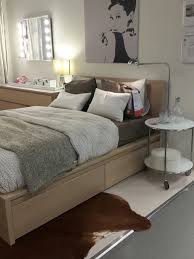 Bedroom Malm Bed In Birch Veneer Malm Bed Ikea Malm Bed Bedroom Design