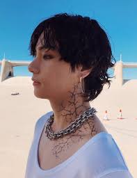 The neck tattoos could have variant meanings according to the symbol or shape drawn. These Fan Theories Behind V S Neck Tattoo In On Will Make You Love It Even More Kissasian