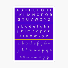 Benutzerdefinierte 26 alphabet buchstaben messing leder stempel / stamp holz. Abc For Kids Learning A To Z Capital Small English Alphabet 26 Letters Canvas Print For Sale By Inpeace Redbubble