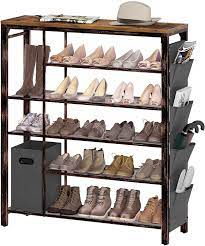 Shoe storages with ample shelving will have everything neatly tucked inside. Amazon Com Rolanstar Shoe Rack 6 Tier Entryway Shoe Storage Organizer Free Standing Shoe Rack Table With Non Woven Storage Bin And Side Bag Holds 18 23 Pair Of Shoes Home Improvement