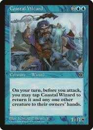 The advantage of transparent image is that it can be used efficiently. Coastal Wizard Po2 34 Magic The Gathering Card