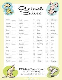 Baby Animal Games Funny Baby Shower Games Boy Baby Shower Games