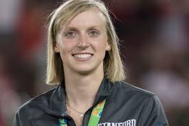 The prolific olympic swimmer wore a cap and gown over her swimsuit at olympic trials for a photo op. Stanford Swimming Katie Ledecky Goes Viral With Chocolate Milk Rule Of Tree