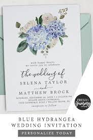 Elegant Blue Hydrangea White The Wedding Of Invitation Zazzle Com Hydrangea Wedding Invitations Hydrangeas Wedding Blue Hydrangea Wedding