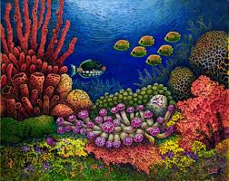 Ocean coral reef acrylic painting tutorial live beginner lesson | how to paint underwater sea life. Coral Painting Acrylic Painting Inspired