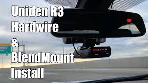 That way you don't have to do anything inside the car, other than just. V81 Uniden R3 Hardwire And Blendmount Install Diy The Best Radar Detector No Need For R7 Youtube