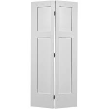 Home depot interior door 4 panel. Masonite 36 In X 80 In Winslow 4 Panel Primed White Hollow Core Composite Bi Fold Interior Door 83205 The Home Depot Bifold Closet Doors Doors Interior Folding Closet Doors
