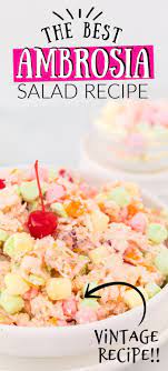 Best Ambrosia Salad Recipe Recipes Ambrosia Recipe Ambrosia Salad