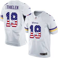 Find the best free stock images about mitchell trubisky jersey stitched. Men S Nike Minnesota Vikings 19 Adam Thielen Elite White Road Usa Flag Fashion Nfl Jersey