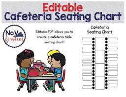 Editable Cafeteria Seating Chart