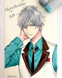 王子お誕生日おめでとう どれを模写しようか悩んで決めたがめっちゃシンプル bproject bプロ bプロジェクト 北門倫毘沙 art artwork doodle draw illustrations and posters anime drawings copic art