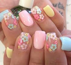 Spring officially starts one week from today and we're already welcoming the season with cheerful nail art from pretty pastels to bold brights and cool textures. Playful Spring Nails Spring Nail Art Easter Nail Designs Nail Designs Spring