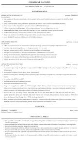 application analyst resume sample