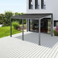 Sunfun Pergola Adosada Palma L X An X Al 300 X 400 X 255 Cm Antracita Bauhaus Techo De Patio Pergolas Modernas Decoracion De Patio Exterior