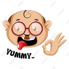 Funny Human Emoji With A Yummy Symbol And Letters Illustration Face Illustration Cartoon Png And Vector With Transparent Background For Free Download Cartoons Png Cute Cartoon Eyes Emoji
