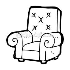 Armchair Cartoon Black And White Old Stuffed Armchair Cartoon Armchair Old Things Chair Drawing