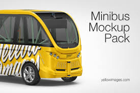 Minibus Mockup Pack In Handpicked Sets Of Vehicles On Yellow Images Creative Store