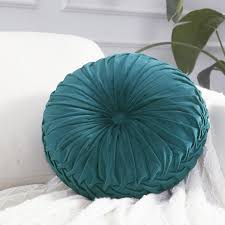 Round 14 5 Pintuck Throw Pillows Dark Teal Etsy In 2020 Teal Throw Pillows Gold Throw Pillows Round Throw Pillows