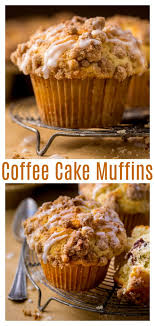 Bakery Style Coffee Cake Muffins With Vanilla Glaze Recipe Coffee Cake Muffins Coffee Cake Cake Recipes