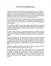 El Efecto Mariposa Ensayo Resumenes Andyyandyy