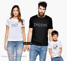 Women S White Cotton Slogan Tee Salt Familysta Matching Family T Shirts Matching Family Outfits Family Shirts Matching