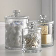 Bathroom Storage Jar Ideas Google Search Apartment Bathroom Glass Canisters Simple Bathroom