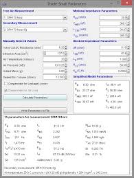 These are electromechanical parameters that can be used to define how a loudspeaker driver performs. Thiele Small Parameters