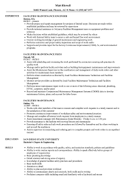 facilities maintenance resume samples