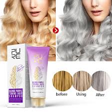 This will help neutralize the color and take away some of the yellow. 100ml Blonde Purple Hair Shampo For Blonde Hair Revitalize Blonde Bleached Highlighted Hair Sulfate Free Color Treated Shampoo Shampoos Aliexpress