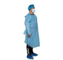 Disposable Isolation Gown Machine Die Cutting CPE Gown with Thumb Loop