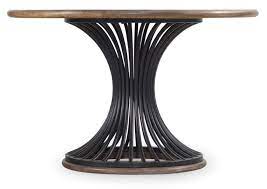 Shop wayfair for all the best metal round kitchen & dining tables. Hooker Furniture Studio 7h 48 Cinch Round Dining Table With Metal Base Belfort Furniture Dining Tables