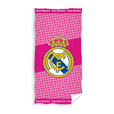 ⚽️ official profile of real madrid c.f. Toalla Playa Escudo Rosa Real Madrid Donurmy