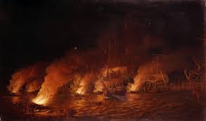 French warships attacking ...