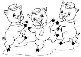 Agora os livrinhos para colorir são todos com páginas avulsas em jpg. Desenho De Tres Porquinhos Felizes Para Colorir Tudodesenhos