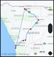What Is The Distance From Walvis Bay Namibia To Ongwediva