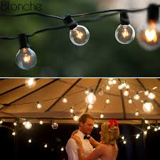 25ft G40 Led String Lights 25 Globe Clear Bulbs Holiday Fairy Indoor Outdoor Party Light Garden Patio Decoration Waterproof E12 Lighting Strings Aliexpress