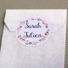 12 custom stickers for wedding custom with names and date floral stickers custom wedding sticker custom wedding stickers wedding stickers floral stickers