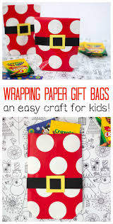 Fold the edges into the center, overlapping slightly. Wrapping Paper Gift Bags More Paper Crafts For Kids Gluesticks Blog