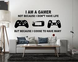 Gamer Video Game Wall Decals Controller Stickers Home Decor Customized For Kids Bedroom Vinyl Wall Art Vg02 Vinyl Wall Art Bedroom Gamer Bedroom Game Room Kids