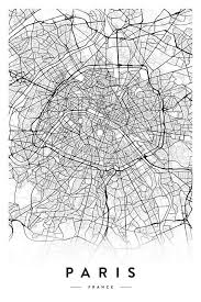Paris City Map Poster By Nordikart Paris Map Poster Paris City Map Paris Map Print