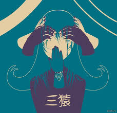 ничего не вижу ничего не слышу ничего не говорю тату Sandzaru Nichego Ne Vizhu Nichego Ne Slyshu Nichego Ne Govoryu V 2020 G Risunki Kosmicheskie Tatuirovki Ushi