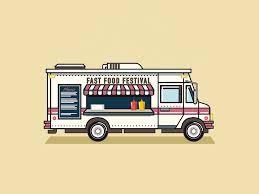 Fast Food Festival Foodtruck Food Poster Design Food Truck Design Motorbike Illustration