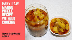 Easy Raw Mango Pickle Recipe Without Cooking Khatta Mitha Aam Ka Achar Homemade Green Mango Pickle Youtube