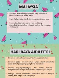 Oleh iu, terdapat pelbagai jenis perayaan yang disambut pada setiap tahun. Perayaan Perayaan Di Malaysia