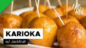Karioka Carioca Is A Sweet Deep Fried Coconut Rice Ball Dipped In A Sweet Caramel Glaze Get The Full Recipe Http Jackfruit Recipes Filipino Desserts Recipes