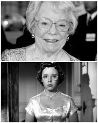 Barbara Morton (played by Patricia Hitchcock) wears the iconic glasses that  connect the parallel between her and Marion Hanes in Strangers