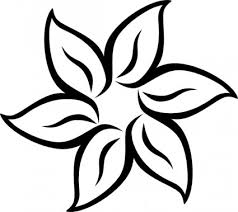 Simple clip art flower black and white. Drawing Simple Black And White Rose Drawing
