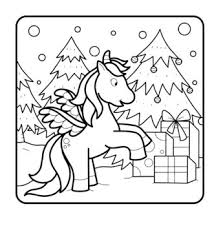 Kids colour in unicorn to print. Christmas Activities Unicorn Christmas Coloring Pages 30 Pages Coloring Book