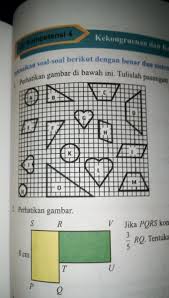 Kunci jawaban uji kompetensi 4 matematika kelas 9 hal 261. Perhatikan Gambar Dibawah Dibawah Ini Tulislah Pasangan Bangun Yang Kongruen Brainly Co Id