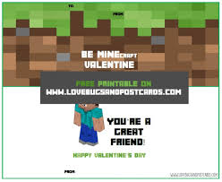 There are 2 sides to each of these. Minecraft Valentine Card Printables Lovebugs And Postcards